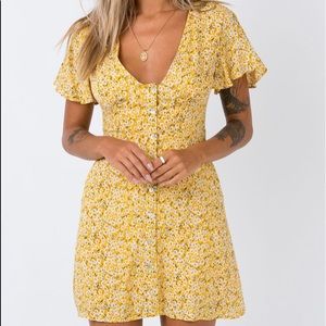 princess polly yellow floral dress
